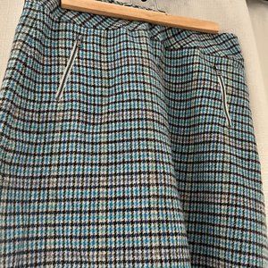 Preppy Talbots Plaid Wool Pencil Skirt Size 6